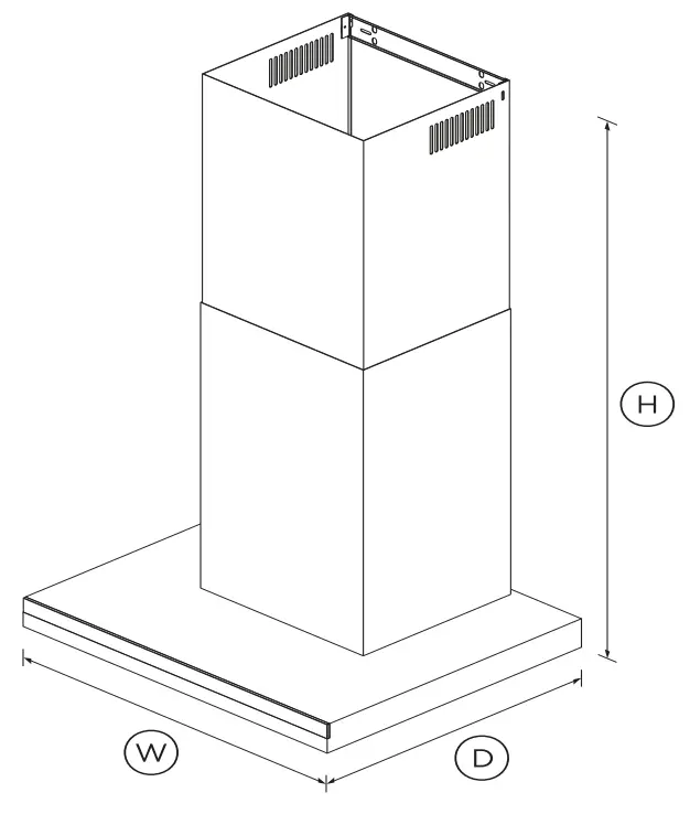 FISHER PAYKEL HC60DCXB3 60cm Box Chimney Wall Rangehood - fig