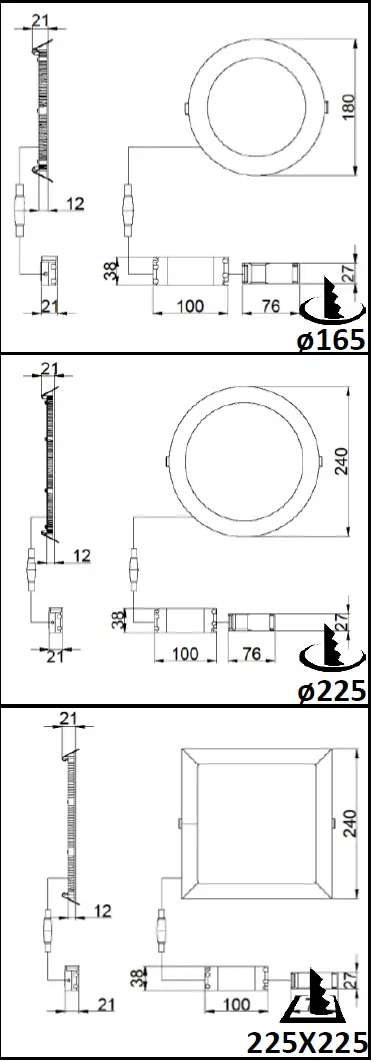 resistex 791903 Zephyr Extra-flat LED Downlight fig 1