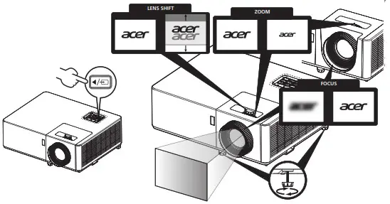 acer Projector - Adjust the image