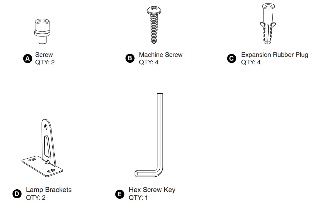 ONFORU CTB96BL 2 Pack LED Flood Light - COMPONENTS 1