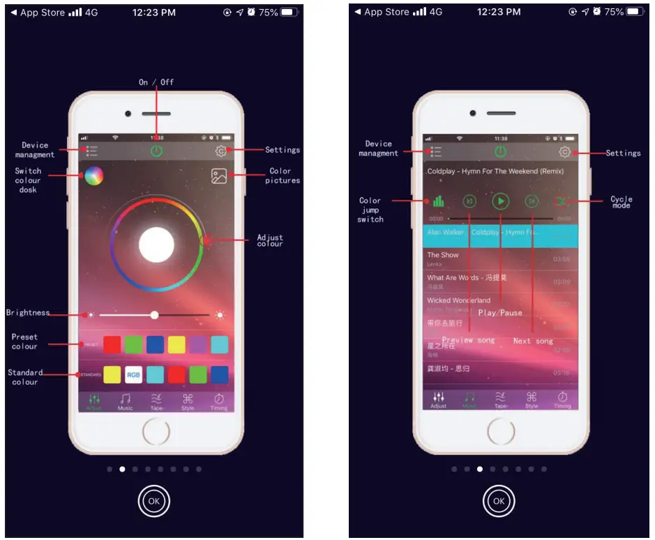 ONFORU CTB96BL 2 Pack LED Flood Light - Device
