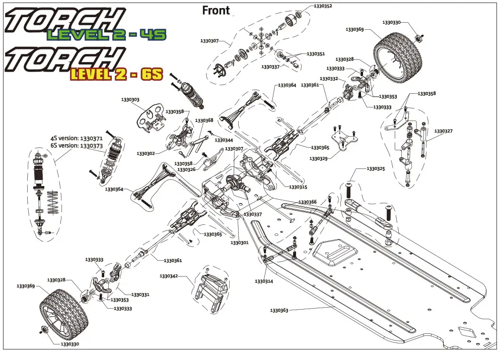 ABSIMA 1 8 Scale 4wd Electric Buggy - Dragram Front 2