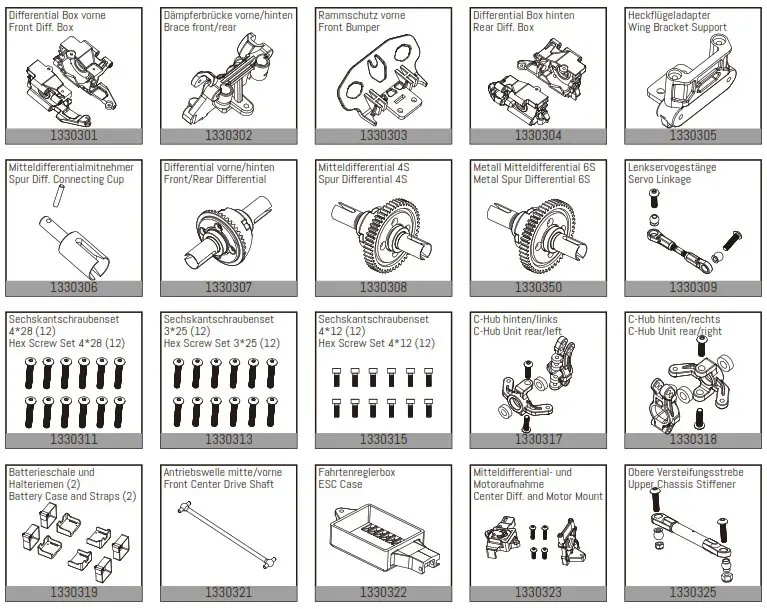 ABSIMA 1 8 Scale 4wd Electric Buggy - Part List 1