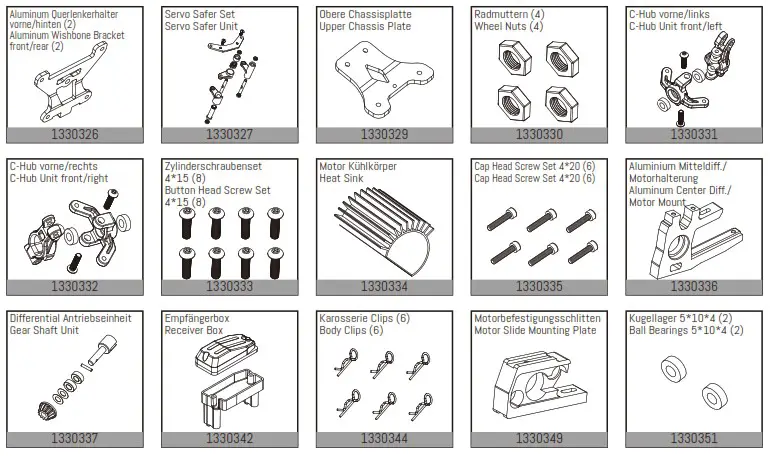 ABSIMA 1 8 Scale 4wd Electric Buggy - Part List 2