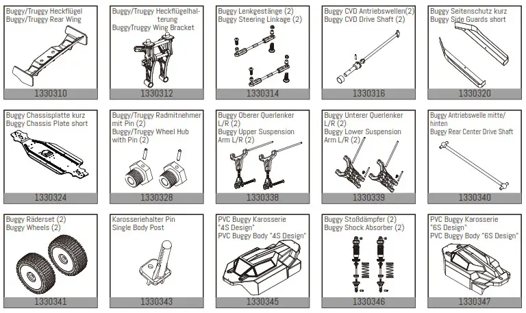ABSIMA 1 8 Scale 4wd Electric Buggy - Part List 4