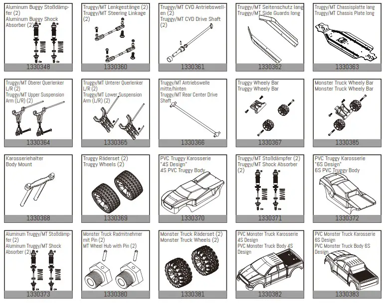 ABSIMA 1 8 Scale 4wd Electric Buggy - Part List 5