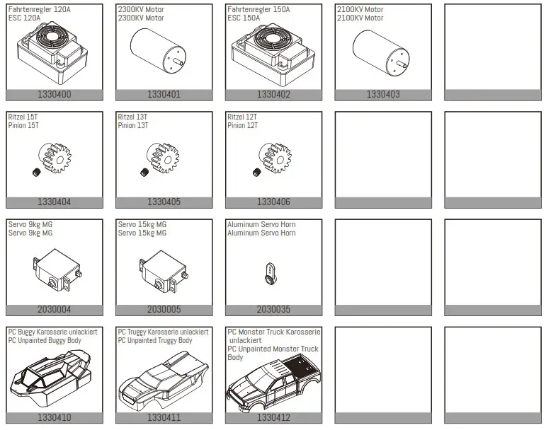 ABSIMA 1 8 Scale 4wd Electric Buggy - Part List 7