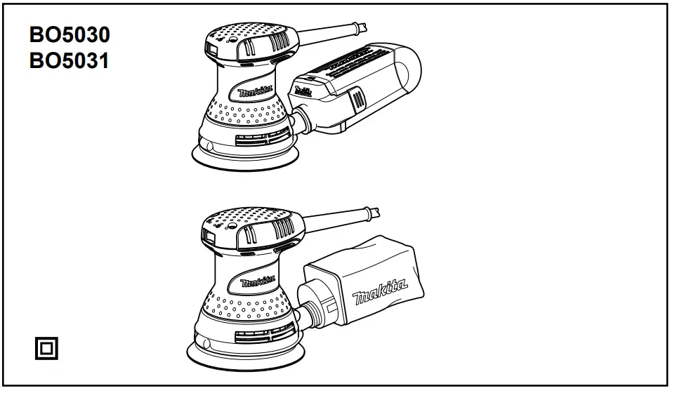 makita BO5030 Random Orbit Sander - Fig