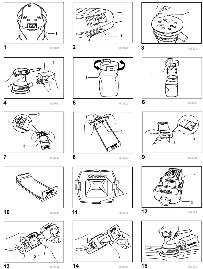 makita BO5030 Random Orbit Sander - Fig1