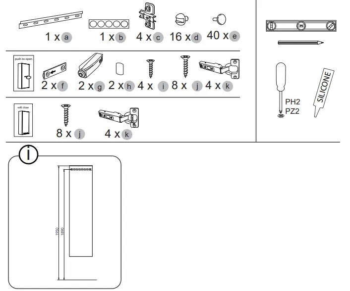 westerbergs 20073261 samla Anthracite 80 cm Mirror Cabinet -fig1