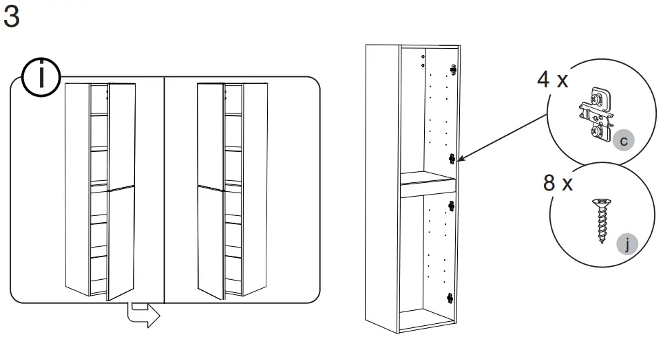 westerbergs 20073261 samla Anthracite 80 cm Mirror Cabinet -fig4