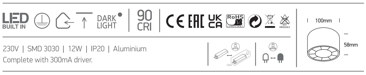 one LIGHT 12112X Ceiling Spot Cylinder - icon