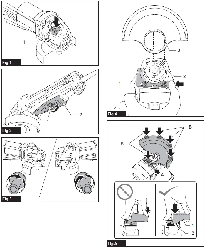 makita GA4050 Angle Grinder 1