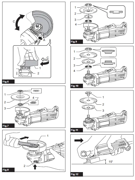 makita GA4050 Angle Grinder 2