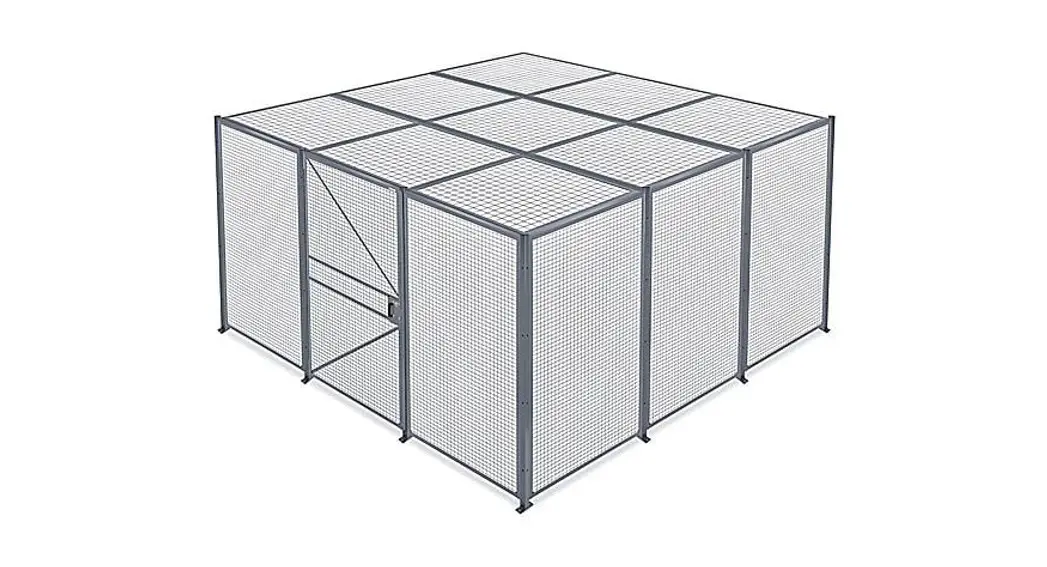 Uline Wire Security Room-hinged Door And Roof Installation Guide