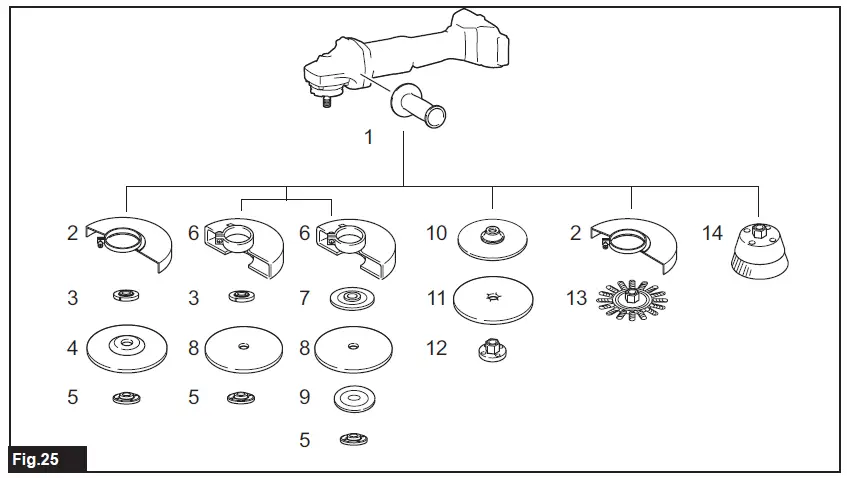 makita DGA700 Cordless Angle Grinder-25
