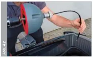 shaft is removed from the water drainage hose