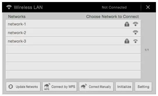 iPhone iPad Connection - Display the Networks in the wireless LAN display of the instrument