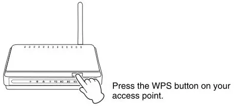 iPhone iPad Connection - Press the WPS button on your access point