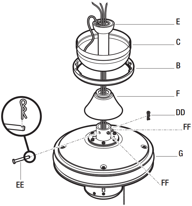 HAMPTON BAY YG988 BN Gazebo III 42 Inch Ceiling Fan - FIGURE 6
