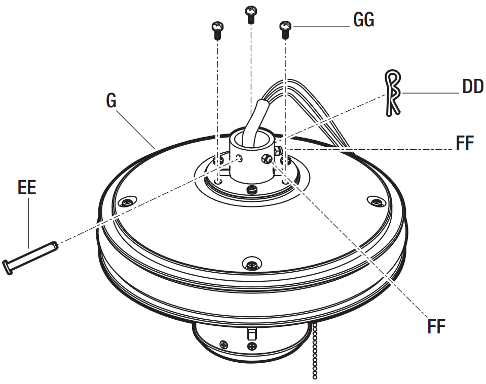 HAMPTON BAY YG988 BN Gazebo III 42 Inch Ceiling Fan - FIGURE 8