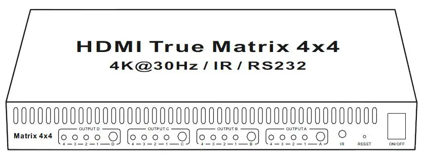 ASK HDMX0015M1 HDMI True Matrix 4x4 - Cover