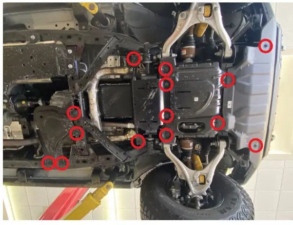 FMI Racing 2021-Up Bronco Skid Plate Instruction Manual Disassembly