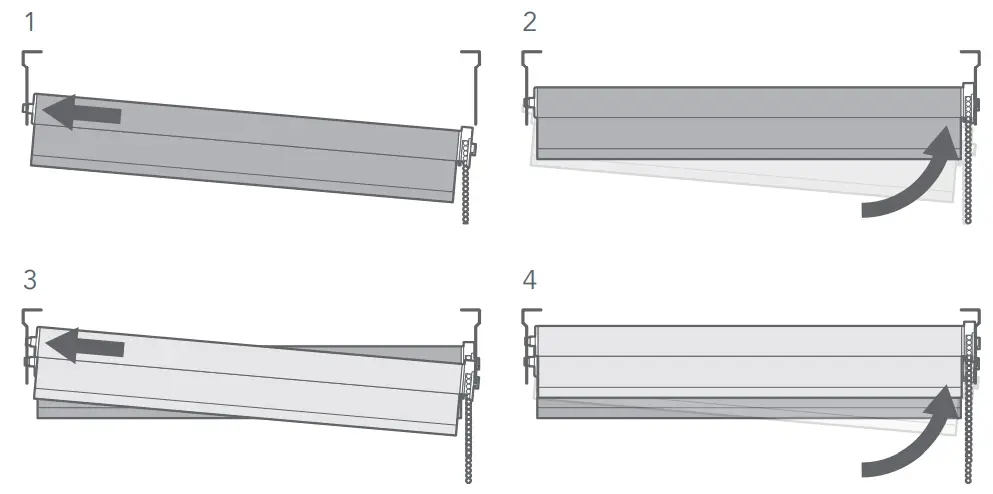 blinds 2go Double Charcoal Roller Blinds - Fitting the blind