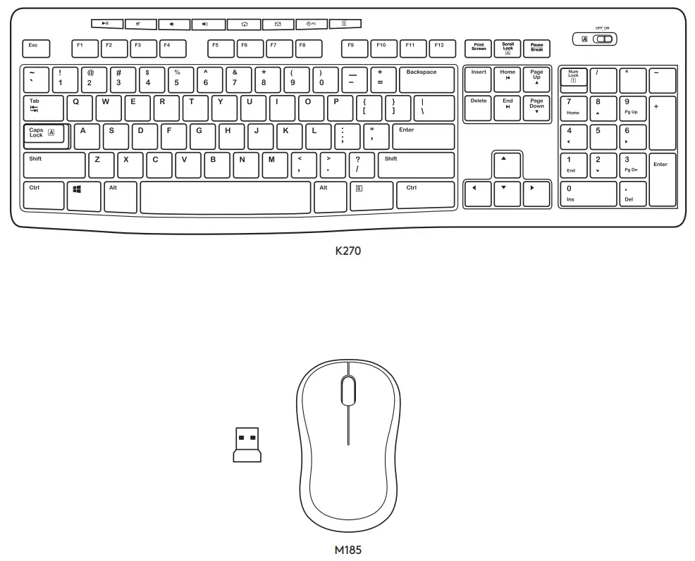 logitech MK270 Wireless Combo Keyboard