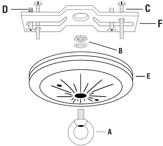 Commercial Electric 5 in Traditional Canopy Kit - Figure