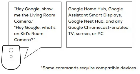 geeni Smart Wi-Fi Camera -Things you can say