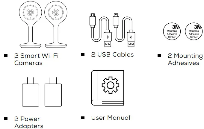 geeni Smart Wi-Fi Camera -What’s in the Box