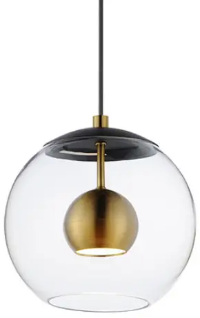ET2 Contemporary Lighting E25153-BKNAB Nucleus 9 Inch LED Pendant