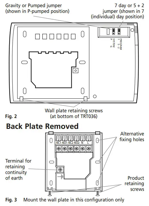TIMEGUARD TRT036 7 Day Digital 2 Channel Heating - Rear View o