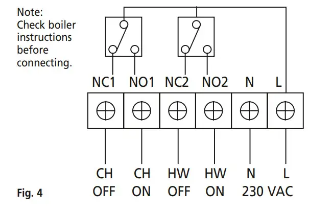 TIMEGUARD TRT036 7 Day Digital 2 Channel Heating - Wiring Diagram