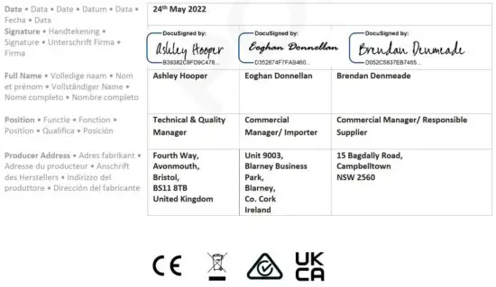 FIG 10 DECLARATION OF CONFORMITY