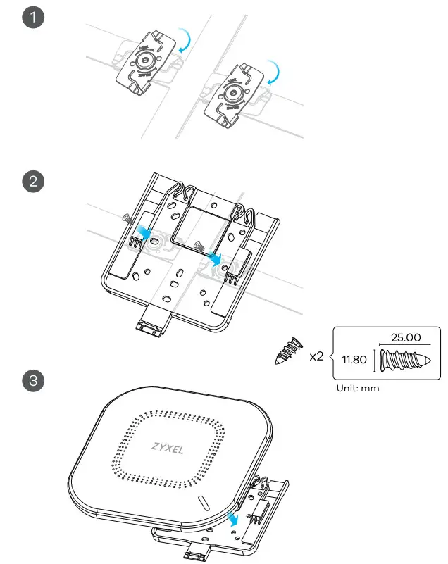 ZYXEL NWA110AX 802.11ax WiFi 6 Dual Radio PoE Access Point -celing
