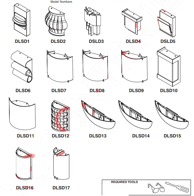 LITHONIA LIGHTING DLSD6 LED Sconce Diffusers - fig 1