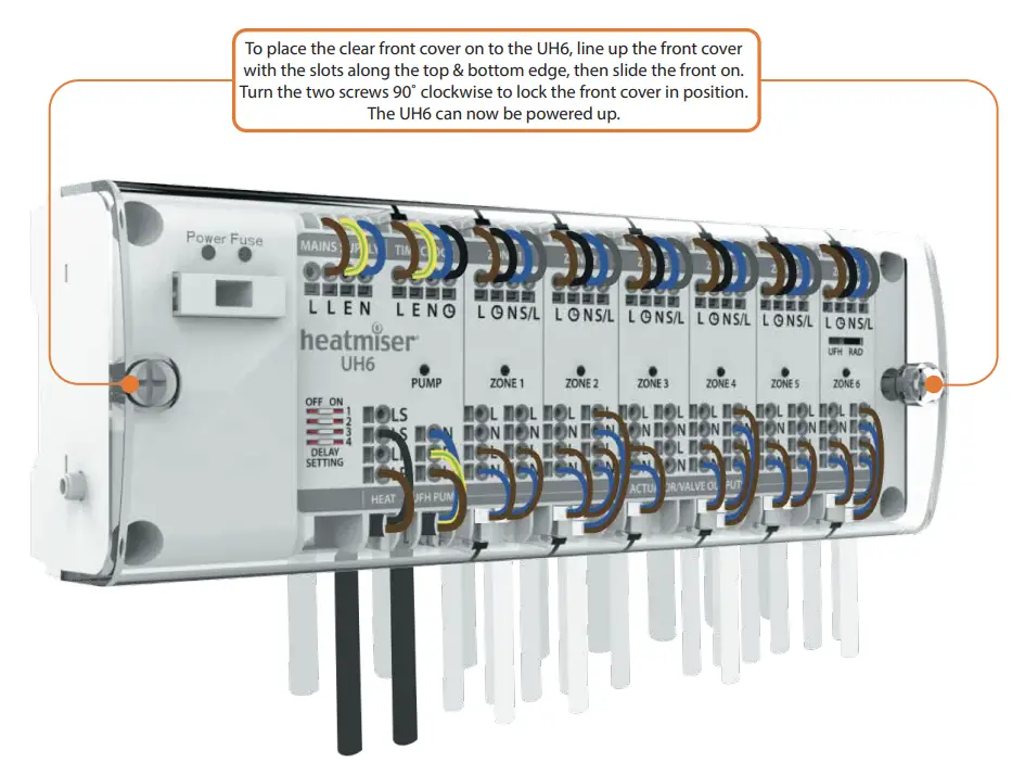 Fitting the front cover