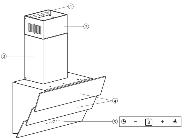 Linarie RAHSL60B3 GRUISSAN 60cm Canopy Rangehood - 1