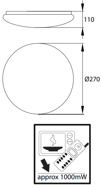 BEMKO-ST72-140G-MS-Ceiling-Lamp-with-Microwave-Motion-Sensor-FIG-4
