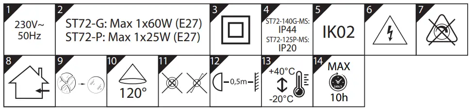 BEMKO-ST72-140G-MS-Ceiling-Lamp-with-Microwave-Motion-Sensor-FIG-6