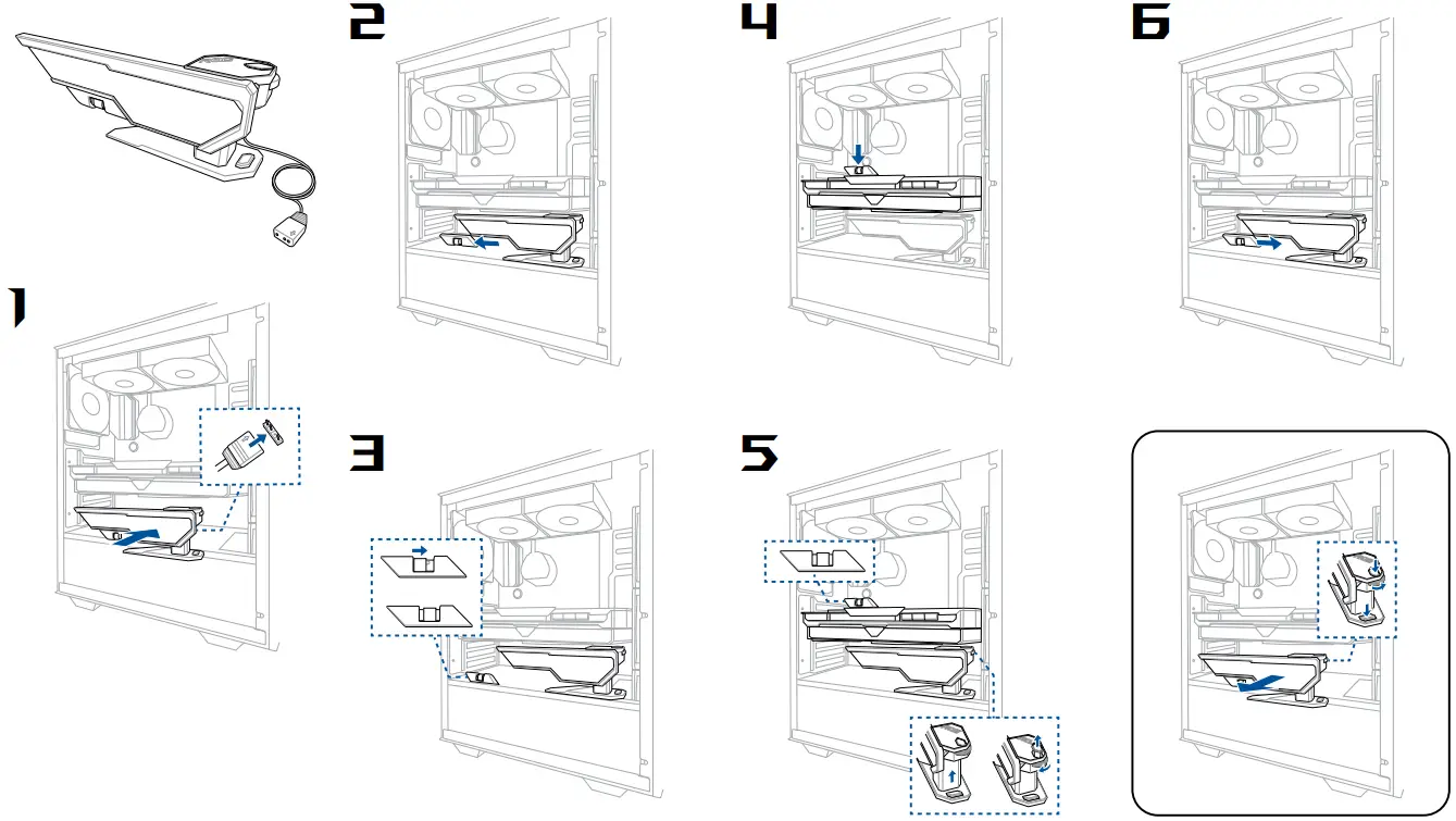 ASUS ROG HERCULX 90DA0020 Graphic Card Holder