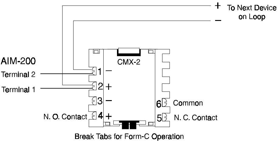 NOTIFIER AIM 200 Addressable Intelligent Module - CMX-2 Control Module