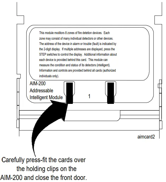 NOTIFIER AIM 200 Addressable Intelligent Module - Carefully press-fit the cards