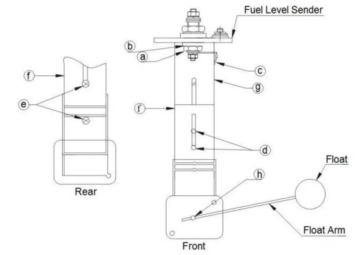 Holley 19-591 Dodge D-Series Truck EFI Conversion Fuel Tank - Figure 5