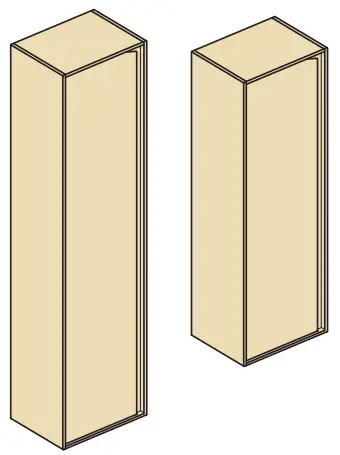 HORNBACH E0832B2 Tall Cabinet Ideal Standard Connect Air Front Color Glossy White