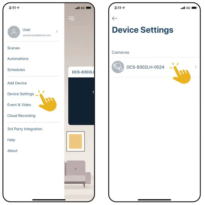 D-Link Full HD Wi-Fi Camera DCS-8302LH User Manual - Device Settings