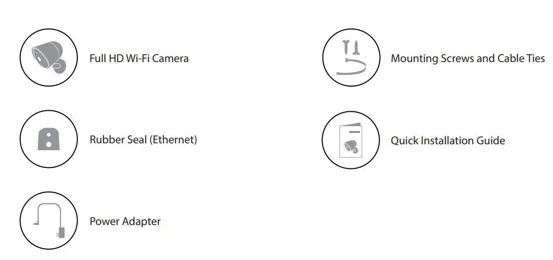 D-Link Full HD Wi-Fi Camera DCS-8302LH User Manual - Package Contents