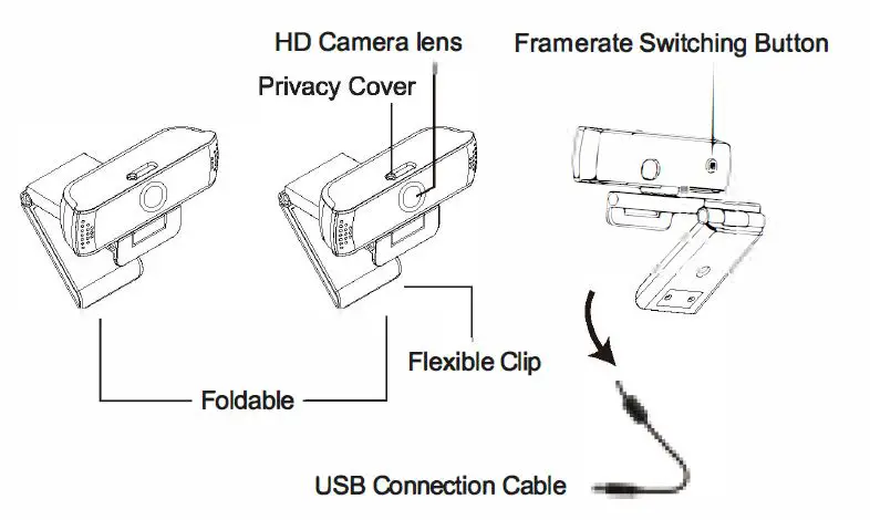 AUSDOM AW651 HDR QHD 2K Zoomable Streaming Webcam fig1